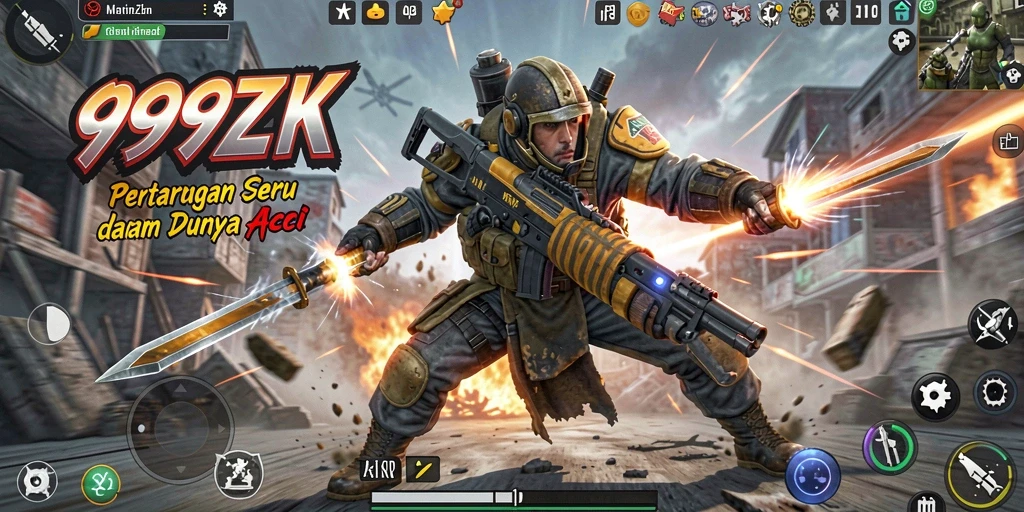 Tangkapan layar dari gameplay seru di 999ZK.