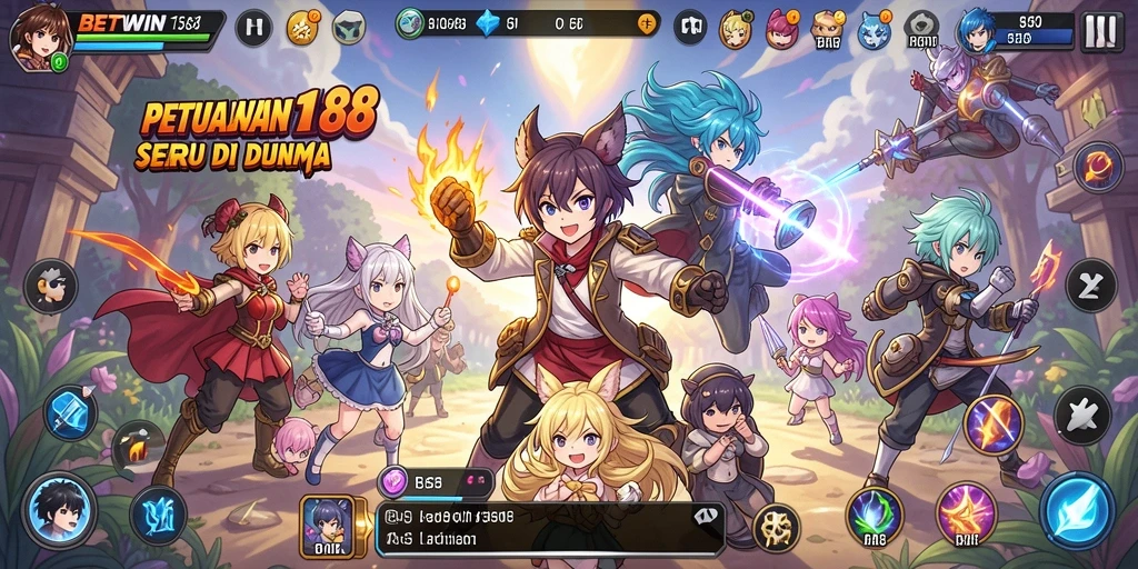 Tangkapan layar menunjukkan aksi seru dalam gameplay Anime.