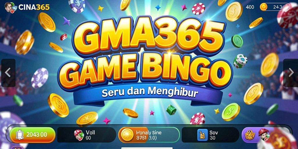 Screenshot utama CINA365 menampilkan gameplay seru Bingo.