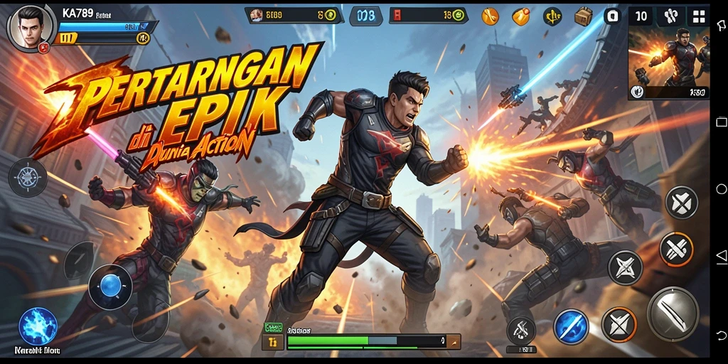 Gameplay mendebarkan dengan aksi cepat dan tantangan seru.