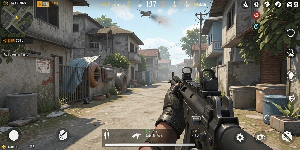 Tampilan gameplay epik dari KATSU5 yang penuh aksi.