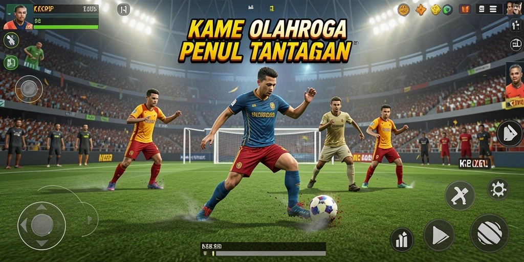 Screenshot gameplay KKRP menunjukkan pertarungan olahraga yang seru.