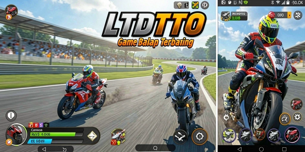 Tampilan gameplay balapan yang mendebarkan di LTDTOTO.