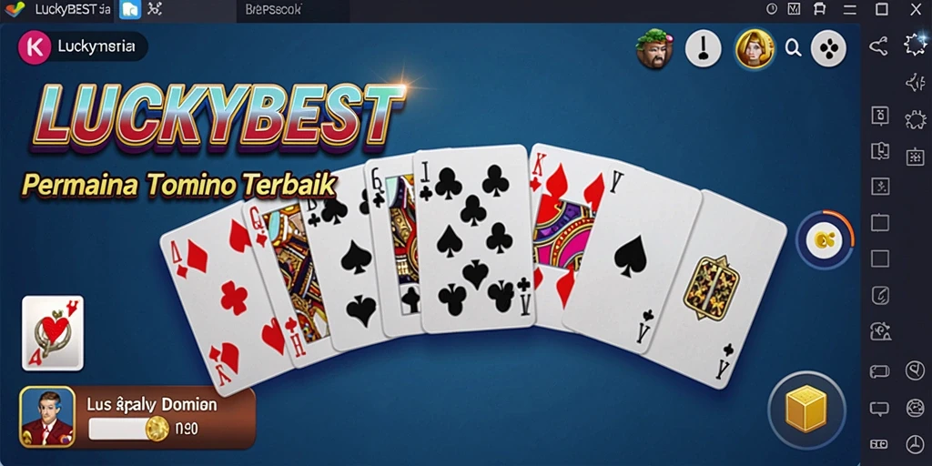Screenshot gameplay LUCKYBEST yang menarik dalam permainan Domino.