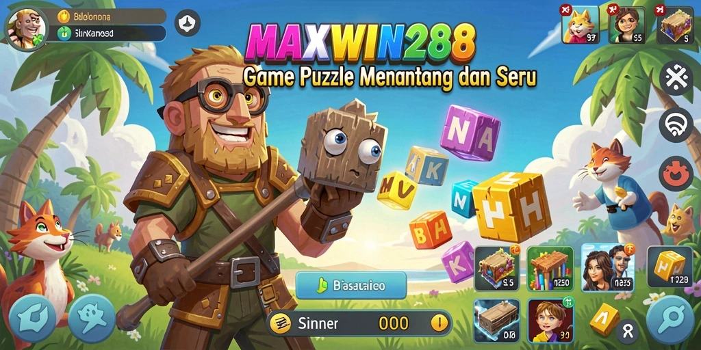 Tampilan gameplay seru dalam MAXWIN288 dengan tantangan Puzzle.