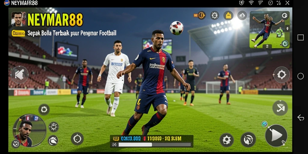 Tampilan menarik dari gameplay sepak bola NEYMAR88 yang seru.