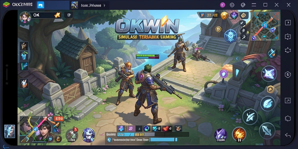 Tangkapan layar gameplay <strong>OKWIN</strong> menunjukkan interaksi yang mendalam dalam dunia simulasi.