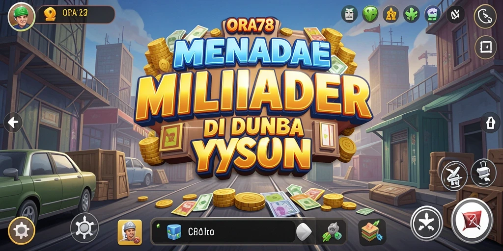 Screenshot game ORA78 menampilkan pemain membangun bisnis Tycoon.