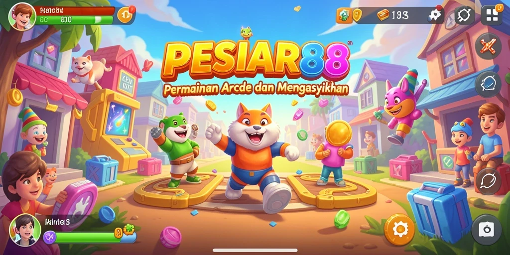 Screenshot PESIAR88 menampilkan aksi seru gameplay Arcade.