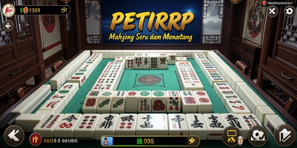 Screenshot menunjukkan gameplay Mahjong yang seru dan menantang.