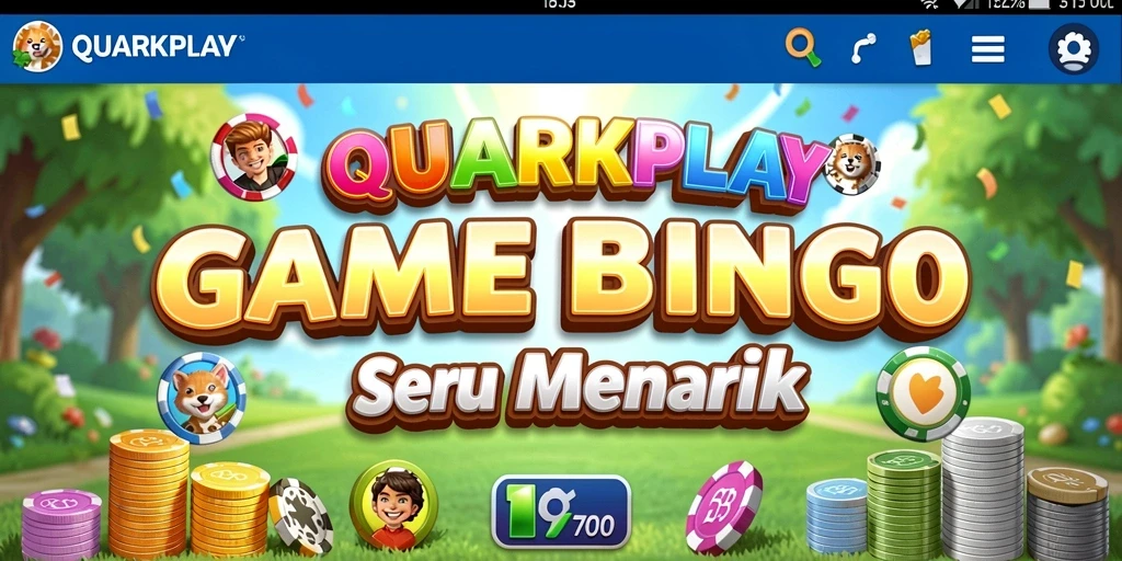 Tampilan gameplay seru dari QUARKPLAY Bingo dengan pemain aktif.