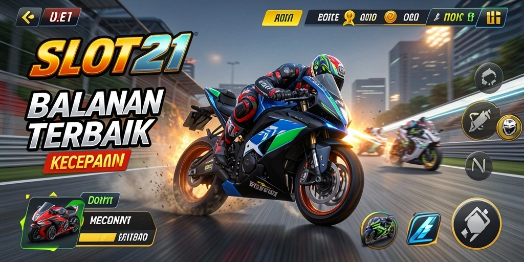 Gameplay seru dalam balapan motor yang menegangkan.