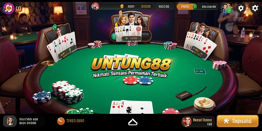 Menampilkan gameplay seru dari poker di UNTUNG88.