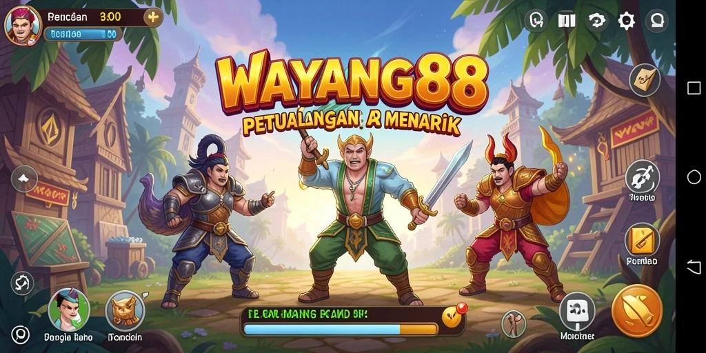 Tampilan gameplay seru di WAYANG88 dengan aksi penuh warna.