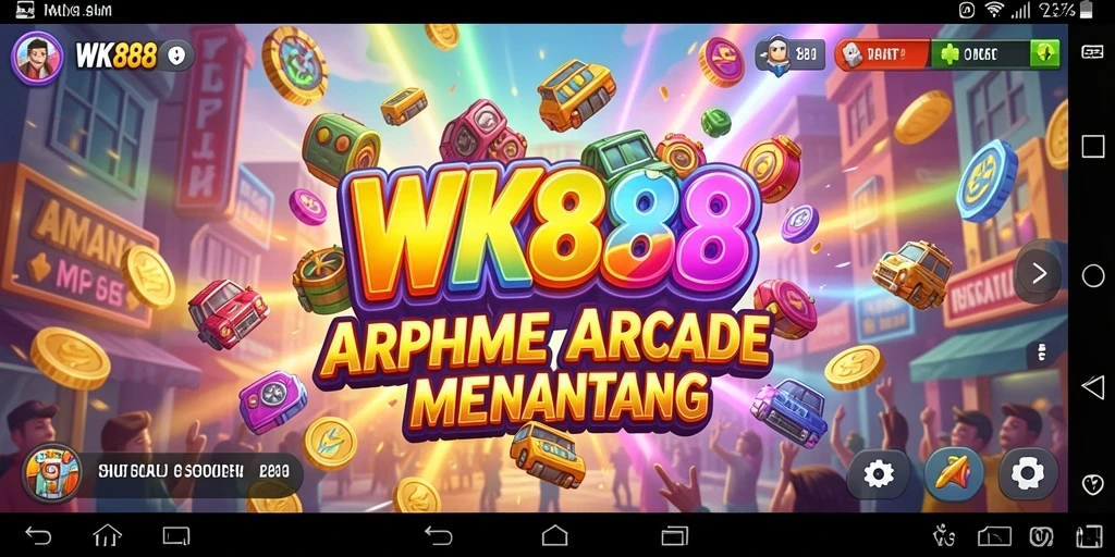 Tampilan gameplay WK888 yang penuh warna dan seru.